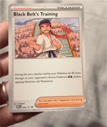 2025 Pokémon Prismatic Evolutions #098 Black Belt's Training — front