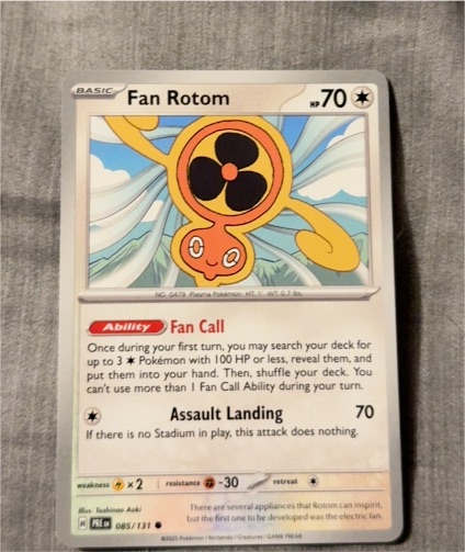 2016 Pokémon #065 Fan Rotom — front