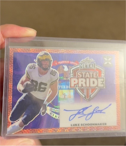 2023 Leaf Metal Draft #2 Luke Schoonmaker State Pride — front