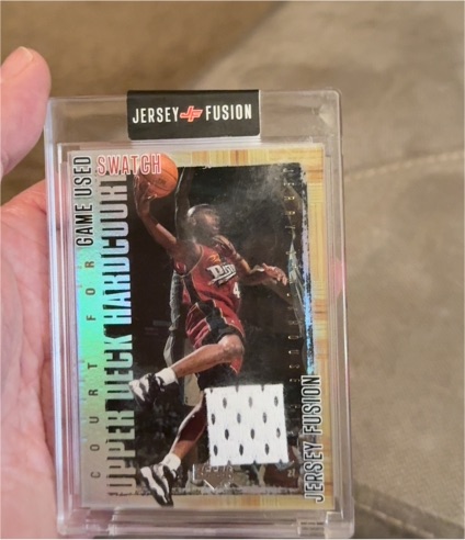 1995 Upper Deck Jersey Fusion #Hakeem Olajuwon — front