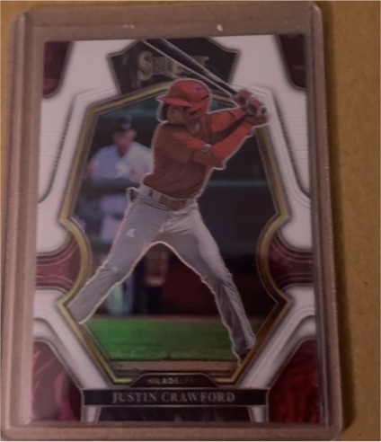 2023 Panini Select Prizms White #122 Justin Crawford Rookie Phillies — front