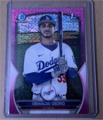 2023 Bowman Chrome #BCP-152 Oswaldo Osorio Mojo Refractor — front