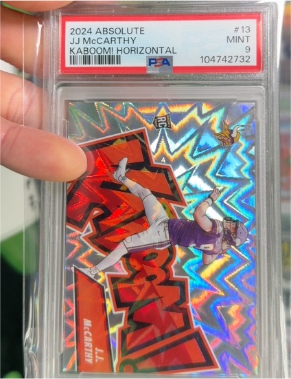 2024 Panini Absolute #13 JJ McCarthy Kaboom! Horizontal — front