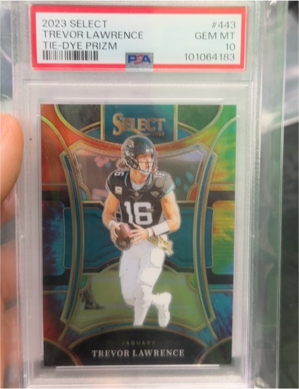 2023 Panini Select #443 Trevor Lawrence Tie-Dye Prizm — front
