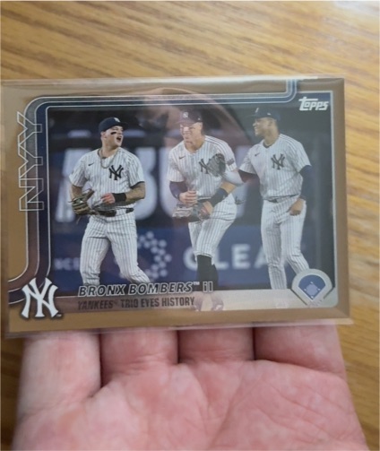 2025 Topps Series 1 #184 Bronx Bombers II Yankees Trio Eyes History — front
