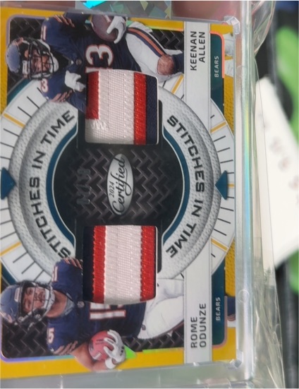 2024 Panini Certified Stitches In Time Keenan Allen & Rome Odunze — front