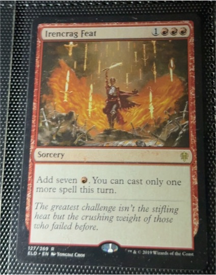 2019 Magic: The Gathering Throne of Eldraine #127 Irencrag Feat — front
