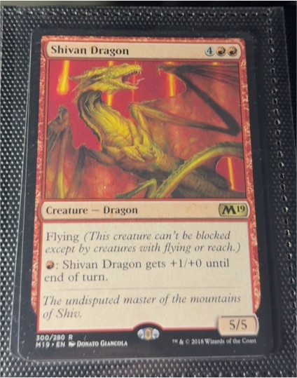 2018 Magic Core Set 2019 #300 Shivan Dragon — front