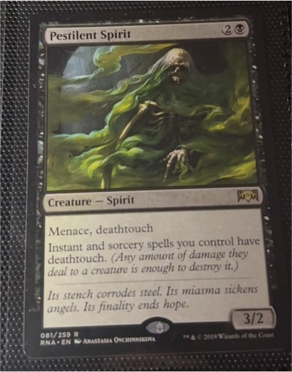 2019 Magic: The Gathering #81 Pestilent Spirit — front