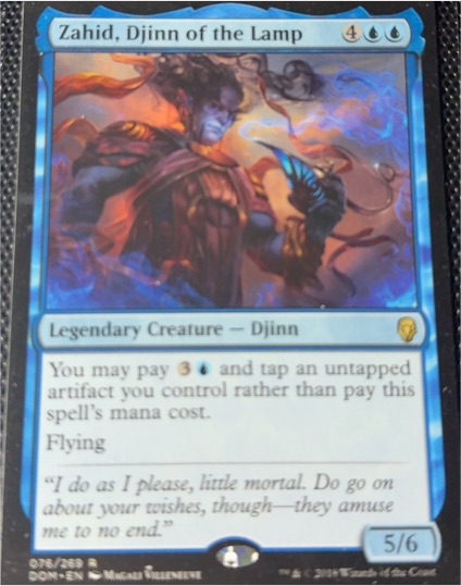 2018 Magic: The Gathering #076 Zahid, Djinn of the Lamp — front