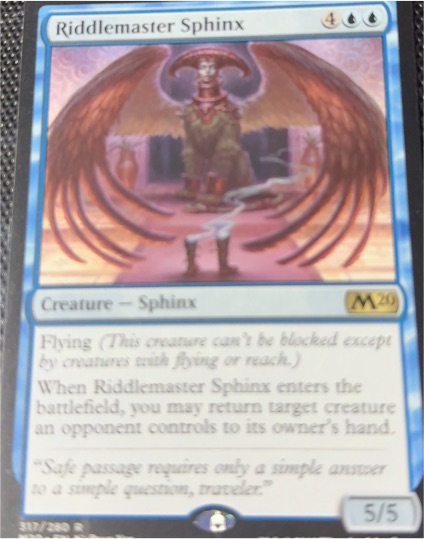 Riddlemaster Sphinx (Core Set 2019) — front