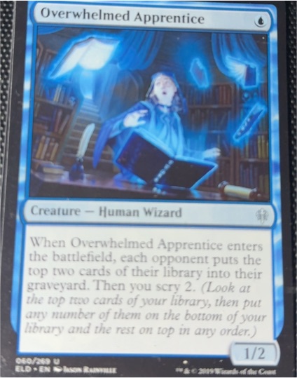 2019 Magic: The Gathering Throne of Eldraine #60 Overwhelmed Apprentice — front