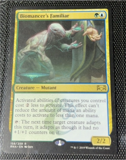 2019 Magic: The Gathering Ravnica Allegiance #158 Biomancer's Familiar — front