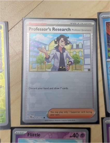 2025 Pokémon Prismatic Evolutions #125 Professor's Research Professor Sycamore — front