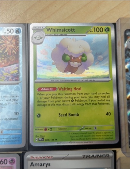 2025 Pokémon Scarlet & Violet Prismatic Evolutions #008 Whimsicott — front