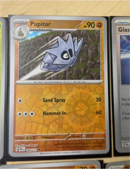 2025 Pokémon Prismatic Evolutions #048 Pupitar — front