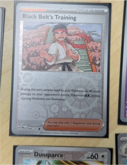 2025 Pokémon Prismatic Evolutions #098 Black Belt's Training — front