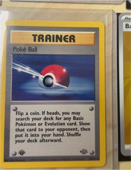 1999 Pokémon Jungle #64 Poke Ball — front