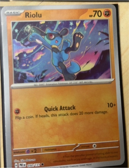 2025 Pokémon Prismatic Evolutions #050 Riolu — front