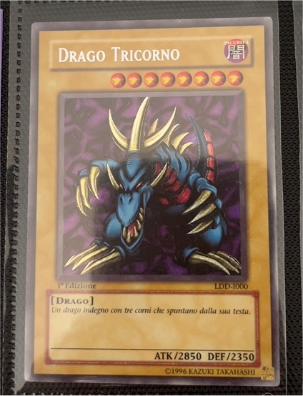 1996 Yu-Gi-Oh! LDD-1000 Drago Tricorno — front