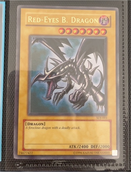 1996 Yu-Gi-Oh! Red-Eyes B. Dragon SDJ-001 — front