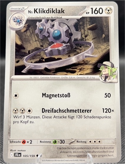 2025 Pokémon Journey Together #105 Ns Klikdiklak — front