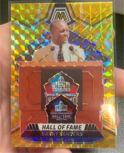 2024 Panini Mosaic #291 Barry Sanders Hall of Fame — front