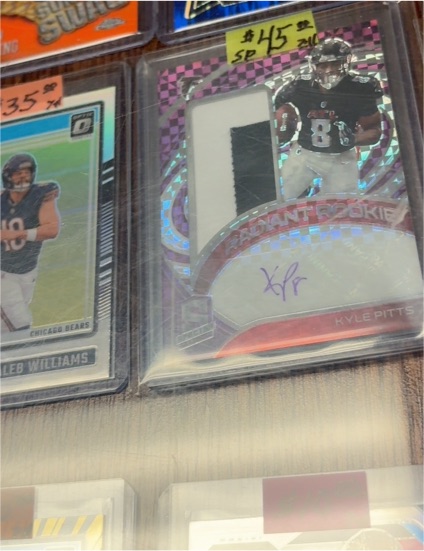 2021 Panini Spectra #RRS-KP Kyle Pitts Radiant Rookie Patch Signatures — front