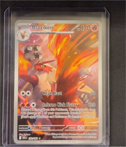 2023 Pokemon Destined Rivals #192 Blaziken Illustration Rare — front