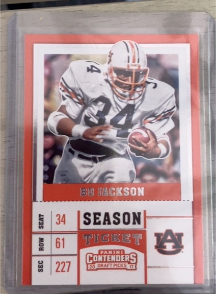 2017 Panini Contenders Draft Picks Season Ticket #13 Bo Jackson — front