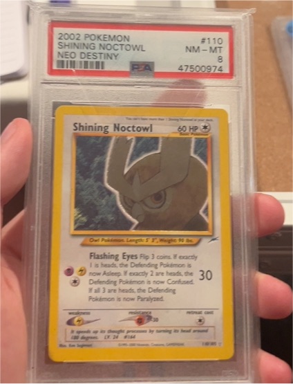 2002 Pokemon Neo Destiny #110 Shining Noctowl — front