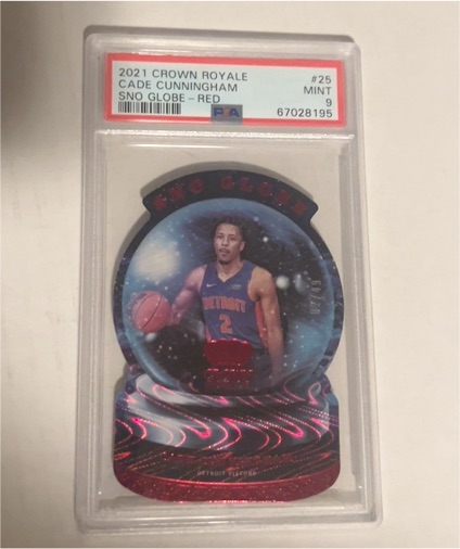 2021 Panini Crown Royale #25 Cade Cunningham Sno Globe Red — front