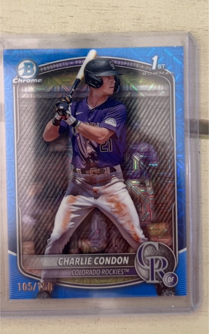 2025 Bowman Chrome #BCP-75 Charlie Condon — front