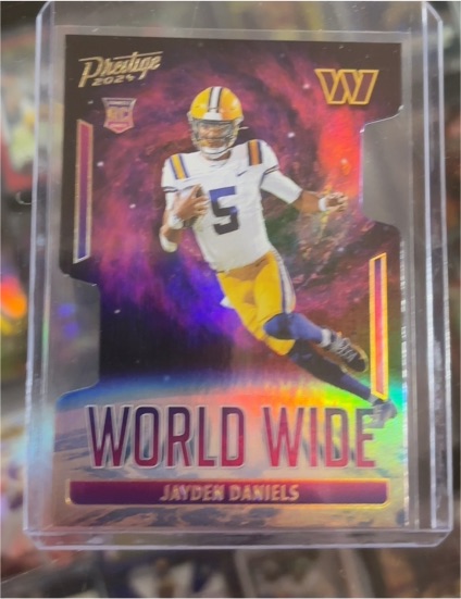 2024 Panini Prestige World Wide #WW-JDS Jayden Daniels — front