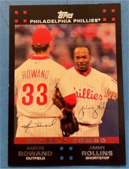 2007 Topps #658 Classic Combo Aaron Rowand / Jimmy Rollins — front