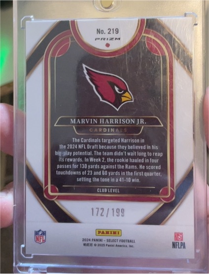 2024 Panini Select #219 Marvin Harrison Jr. — front