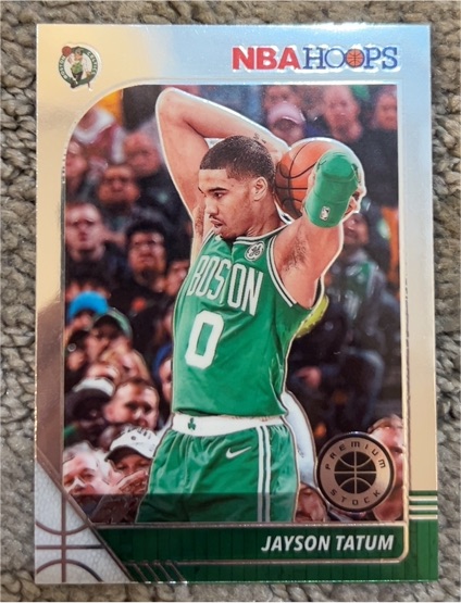2019-20 Panini NBA Hoops Premium Stock #6 Jayson Tatum — front
