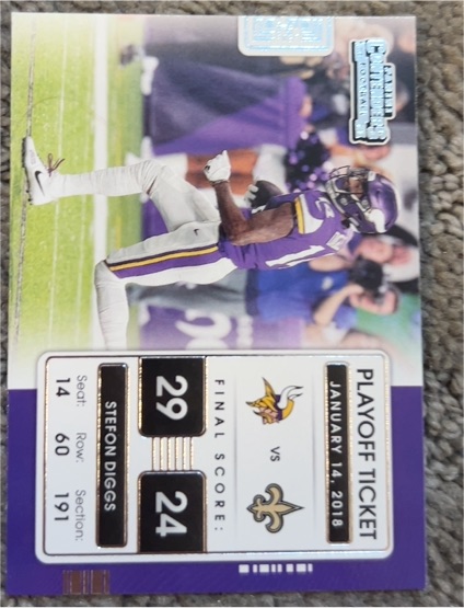 2021 Panini Contenders #PLT-SDI Stefon Diggs Playoff Tickets — front