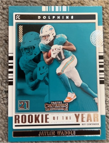 2021 Panini Contenders Rookie of the Year #ROY-JWA Jaylen Waddle — front