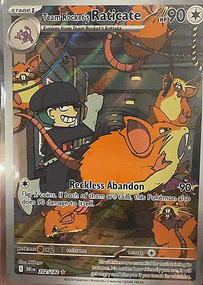 2025 Pokémon DRI #202 Team Rocket's Raticate — front