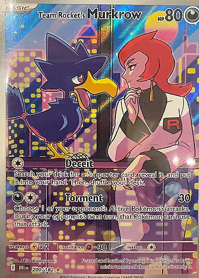 2025 Pokémon SV10 #200 Team Rocket's Murkrow — front