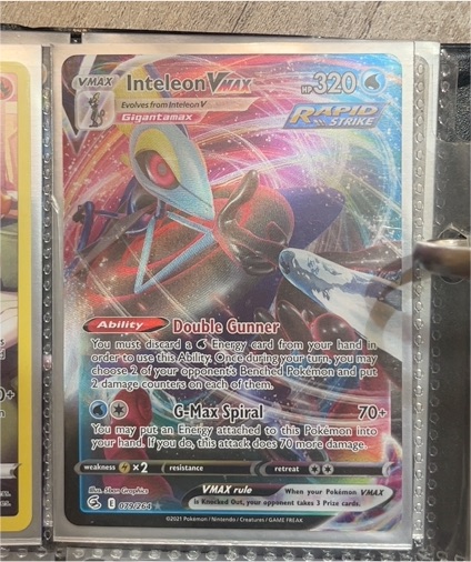 2021 Pokémon TCG Fusion Strike #079 Inteleon VMAX — front