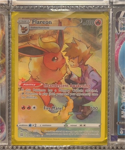 2022 Pokémon Sword & Shield Brilliant Stars #TG01 Flareon Trainer Gallery — front