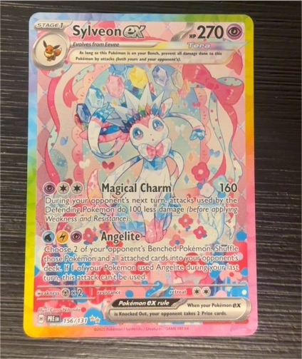 2025 Pokémon Scarlet and Violet Prismatic Evolutions #156 Sylveon ex — front