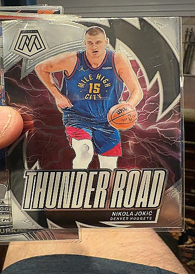 2023-24 Panini Mosaic #7 Nikola Jokic Denver Nuggets Thunder Road — front