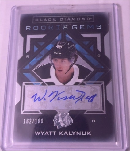 2021-22 Upper Deck Black Diamond Rookie Gems Auto #RG-WK Wyatt Kalynuk — front
