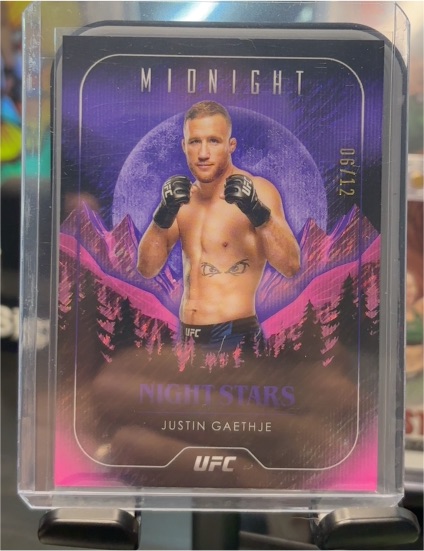 2024 Topps Midnight UFC #NS-6 Justin Gaethje Night Stars — front