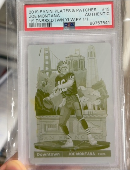 2019 Panini Plates & Patches #19 Joe Montana — front
