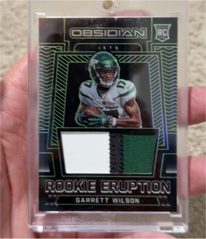 2022 Panini Obsidian #RE-GWI Garrett Wilson Rookie Eruption — front