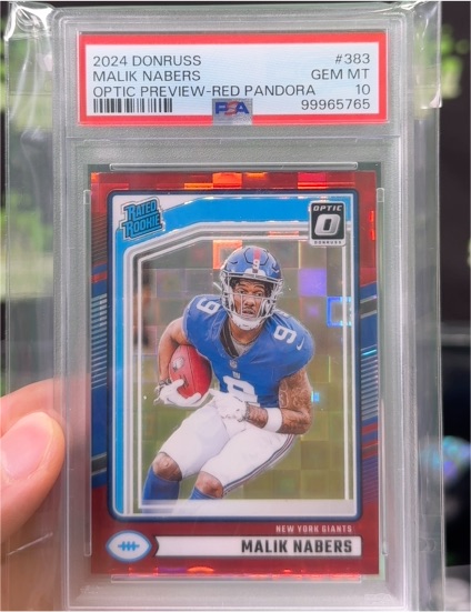 2024 Panini Donruss Optic Preview Red Pandora #383 Malik Nabers — front
